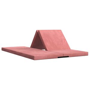vidaXL Canap&eacute;-lit pliable 140 x 67 x 15 cm Rose