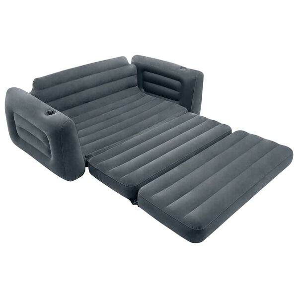 Intex Chaise coulissante 203x231x66 cm Gris foncé