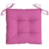 vidaXL Coussins de chaise lot de 2 rose 40x40x7 cm tissu