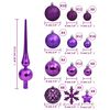 vidaXL Ensemble de boules de No&euml;l 111 pi&egrave;ces violet polystyr&egrave;ne