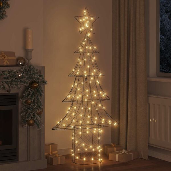 vidaXL Sapin de No&euml;l avec 240 LED Blanc chaud 180 cm Rotin