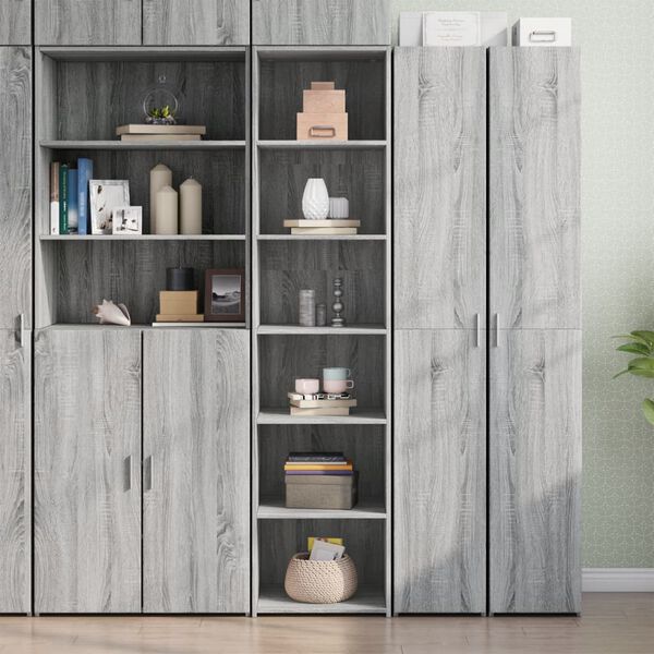 vidaXL Buffet haut sonoma gris 45x41x185 cm bois d'ing&eacute;nierie
