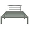 vidaXL Cadre de lit sans matelas gris m&eacute;tal 90x200 cm