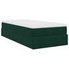 vidaXL Cadre de lit ottoman avec matelas vert fonc&eacute; 100x200 cm velours