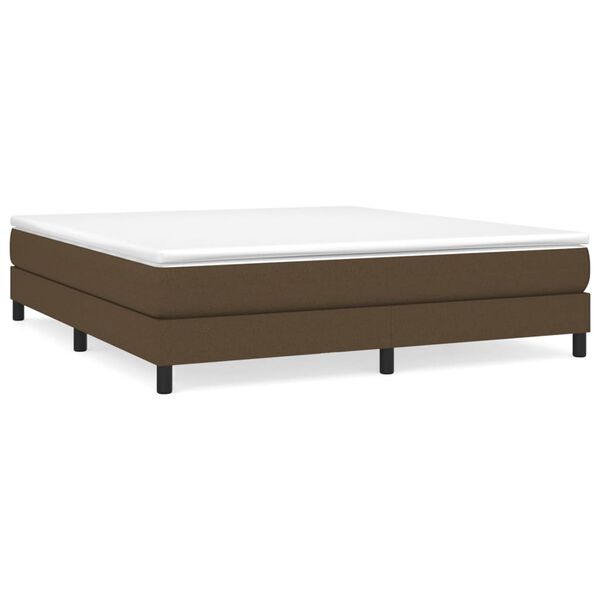 vidaXL Sommier &agrave; lattes de lit avec matelas Marron fonc&eacute; 180x200 cm
