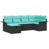 vidaXL Ensemble de canap&eacute; de jardin avec coussin 6 pcs Poly rotin