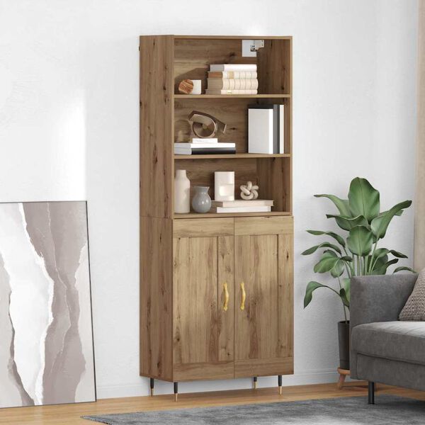 vidaXL Haut Armoire Ch&ecirc;ne artisanal 69,5 x 34 x 180 cm