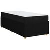vidaXL Cadre de lit avec matelas Noir 80 x 200 cm tissu