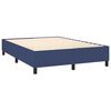 vidaXL Sommier &agrave; lattes de lit avec matelas Bleu 140x200 cm Tissu