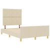 vidaXL Cadre de lit avec t&ecirc;te de lit Cr&egrave;me 120 x 200 cm tissu