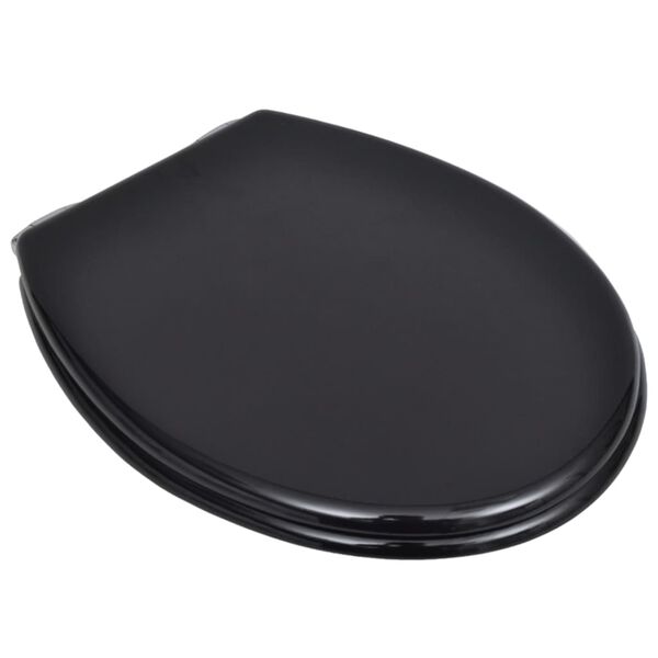 vidaXL Sièges de toilette avec couvercles 2 pcs MDF Noir