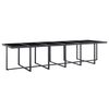 vidaXL Ensemble &agrave; manger d'ext&eacute;rieur 17 pcs avec coussins Rotin Noir