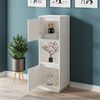 vidaXL Buffet haut Blanc 38x35x117 cm Bois massif de pin