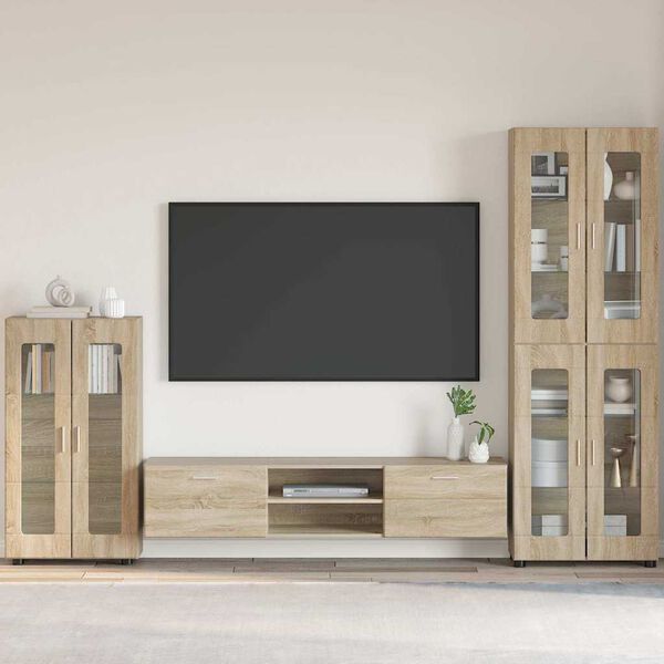 vidaXL Buffet Ch&ecirc;ne Sonoma 55,5 x 29 x 103 cm Bois d'ing&eacute;nierie