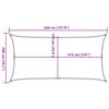 vidaXL Voile d'ombrage 160 g/m² Noir 2x3,5 m PEHD