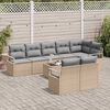 vidaXL Ensemble de canap&eacute; de jardin 9 pcs Beige et Gris clair