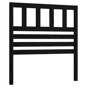 vidaXL T&ecirc;te de lit Noir 81x4x100 cm Bois massif de pin