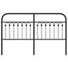 vidaXL T&ecirc;te de lit m&eacute;tal noir 160 cm