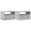 vidaXL Tables de chevet murales 2 pcs sonoma gris 45x26x28,5 cm