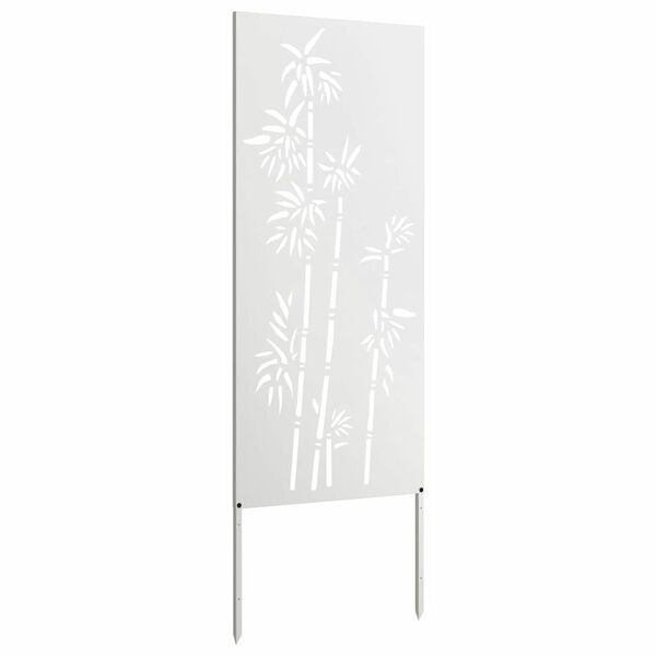 vidaXL Écran de confidentialité de jardin Floral Blanc 50 x 140 cm