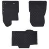 vidaXL Tapis de voiture 3 pcs Noir Caoutchouc