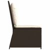 vidaXL Banc de jardin avec coussin Marron Poly rotin