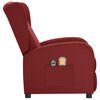 vidaXL Fauteuil électrique de massage Bordeaux Tissu