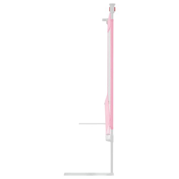 vidaXL Barri&egrave;re de s&eacute;curit&eacute; de lit d'enfant Rose 100x25 cm Tissu
