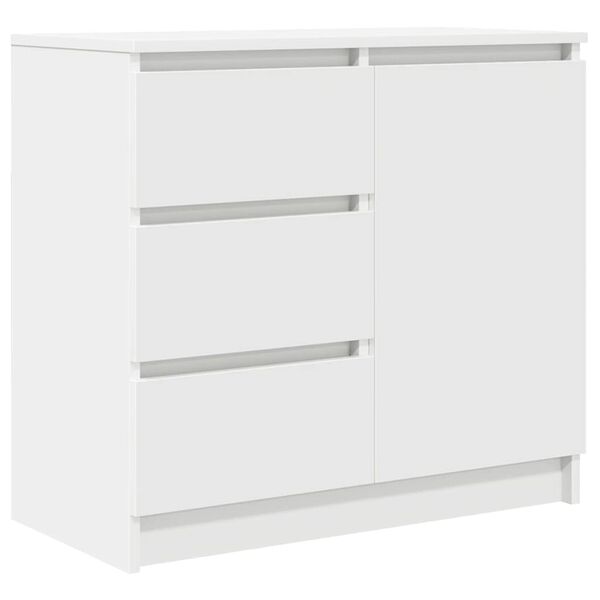 vidaXL Buffet avec tiroir blanc 71x35x65 cm bois d'ing&eacute;nierie