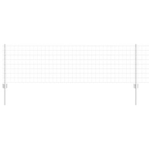 vidaXL Cl&ocirc;ture Euro avec poteau 25 x 0,6 m Acier galvanis&eacute; Argent&eacute;