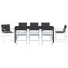 vidaXL Ensemble de salle à manger pour jardin 9 pcs Blanc