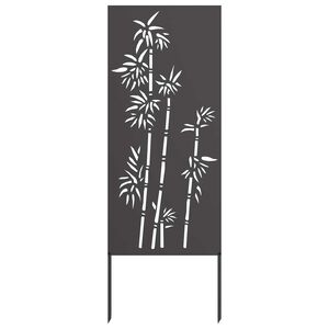 vidaXL &Eacute;cran de confidentialit&eacute; de jardin Floral Noir 50 x 140 cm