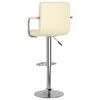 vidaXL Tabouret de bar Crème Similicuir