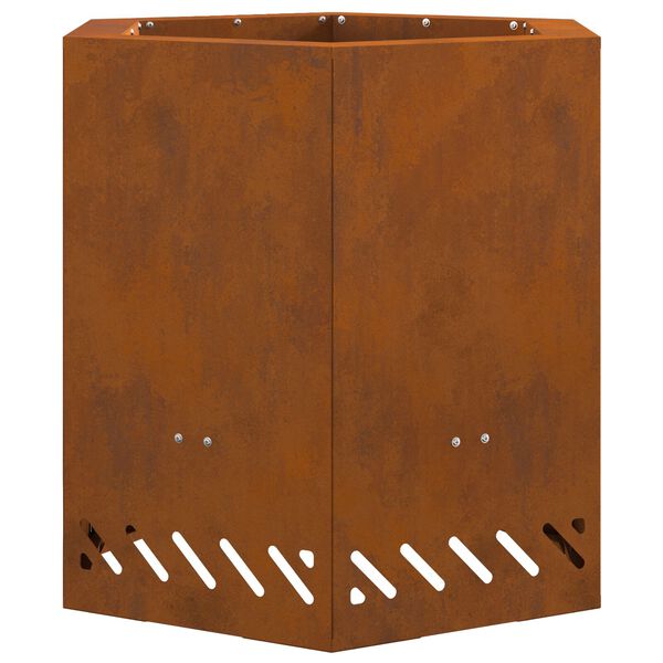 vidaXL Foyer sans fum&eacute;e Marron 48 x 48 x 51 cm Acier