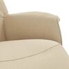 vidaXL Fauteuil inclinable avec repose-pied cr&egrave;me tissu