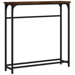 vidaXL Table console ch&ecirc;ne fum&eacute; 75x19,5x75 cm bois d'ing&eacute;nierie
