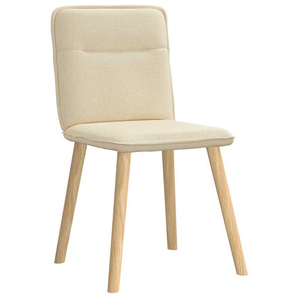 vidaXL Chaises à manger lot de 2 crème tissu