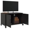 vidaXL Meuble TV noir 68x39x43,5 cm acier