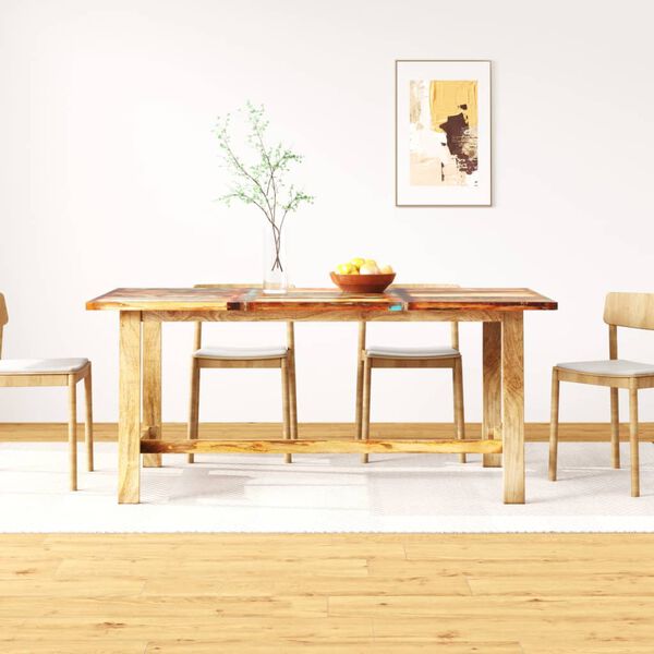 vidaXL Table de salle &agrave; manger Bois de r&eacute;cup&eacute;ration massif 180 cm