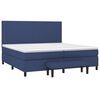 vidaXL Sommier &agrave; lattes de lit avec matelas Bleu 200x200 cm Tissu
