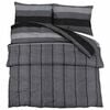 vidaXL Ensemble de housse de couette gris fonc&eacute; 260x240 cm Coton