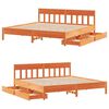 vidaXL Cadre de lit sans matelas cire marron 180x200cm bois pin massif