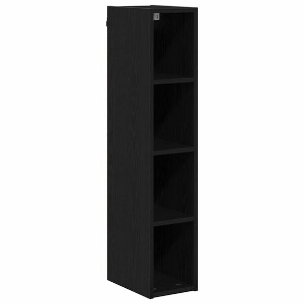 vidaXL Armoire suspendue avec stockage Ch&ecirc;ne noir 20 x 29,5 x 100 cm