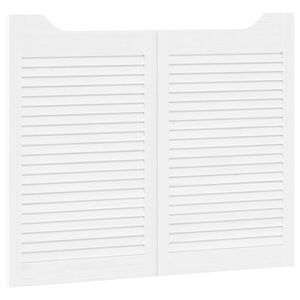 vidaXL Portes battantes 2 pc 80 x 50 cm Bois de pin massif Blanc