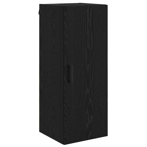 vidaXL Meuble mural Ch&ecirc;ne noir 34,5 x 34 x 90 cm Bois d'ing&eacute;nierie