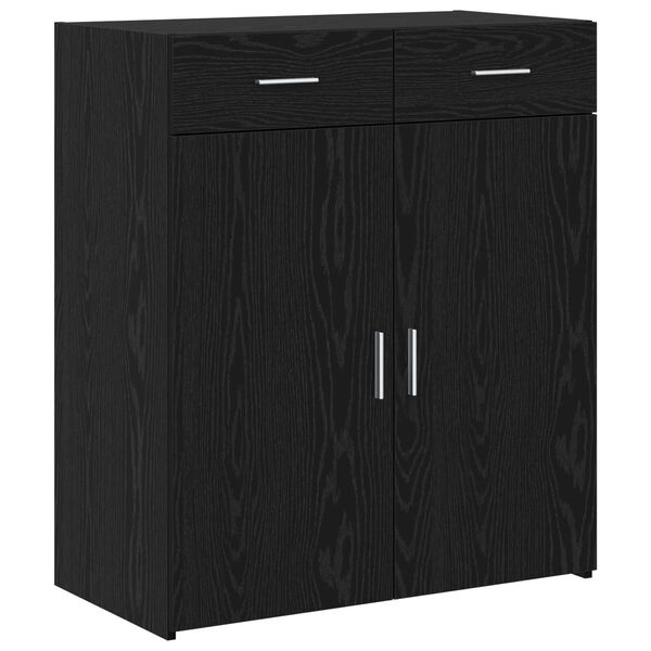 vidaXL Armoire de rangement avec tiroir Chêne noir 80 x 42.5 x 93.5 cm