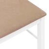 vidaXL Chaises à manger coussins 2 pcs blanc bois massif caoutchouc