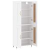 vidaXL Buffet haut Blanc 69,5x34x180 cm Bois d'ing&eacute;nierie