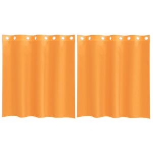vidaXL Rideaux en voile avec &oelig;illets 2 pcs orange 140x140 cm