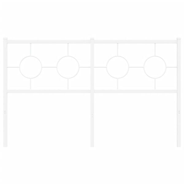 vidaXL Tête de lit métal blanc 140 cm